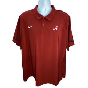 Nike Dri-FIT Alabama Crimson Tide Polo Shirt Red 2XL Polyester Spandex